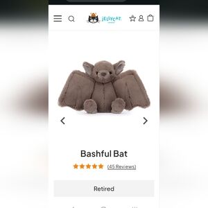 Jellycat Bashful Bat Plush Toy